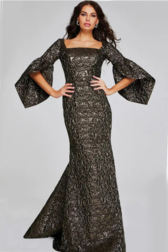 Flared Bell Sleeve Gown Flared Bell Sleeve Gown