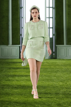 Cropped Tweed Jacket with Embellished Tweed Dress Cropped Tweed Jacket with Embellished Tweed Dress