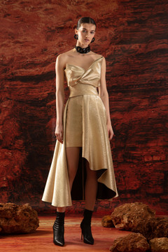 Bow Tie Strapless Cocktail Dress
