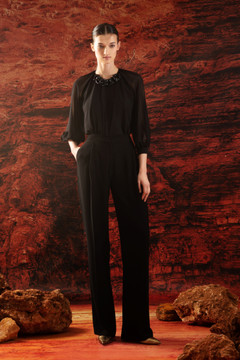Chiffon Top with Crepe Pants