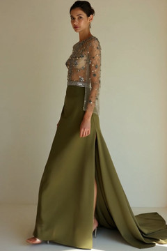 Semi-Sheer Long Sleeved Gown Semi-Sheer Long Sleeved Gown