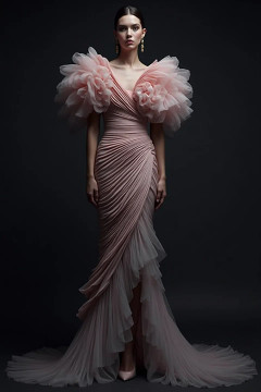 Asymmetrical Draping Gown Asymmetrical Draping Gown