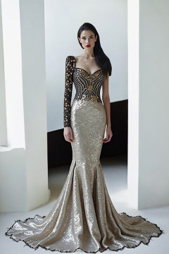 Asymmetrical-Flared Gown Asymmetrical-Flared Gown