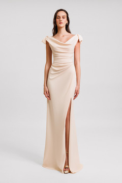 Bow-Shoulder Draped Gown Bow-Shoulder Draped Gown