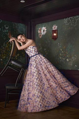 Wynonna Strapless Sequin Tulle Ball Gown