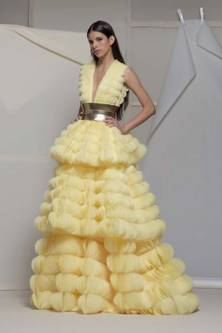 Annicco Sleeveless Tiered Gown