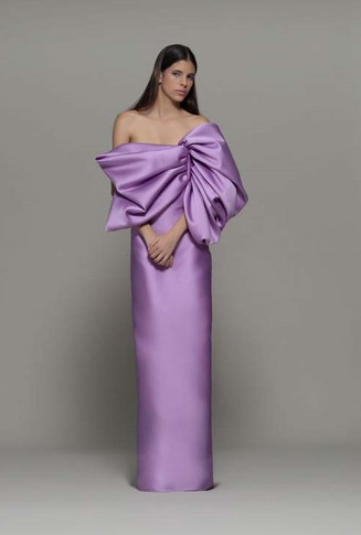 Aglientu Strapless Column Gown
