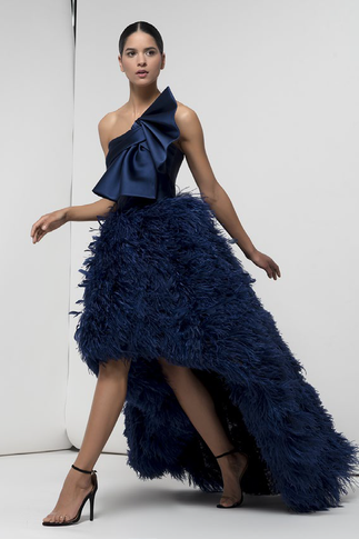 Strapless Hi-Lo Hamilton Gown