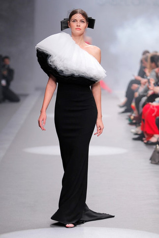 L-One Shoulder Bogue Gown