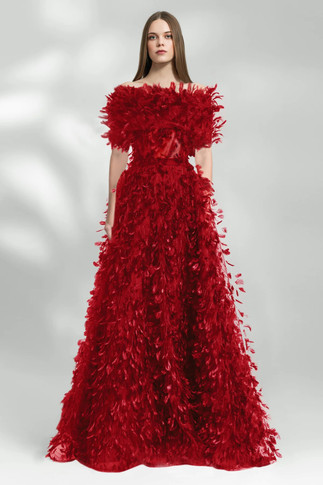 Plume Feather Gown