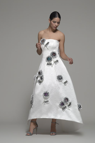 Floral Strapless- Minnesott Gown
