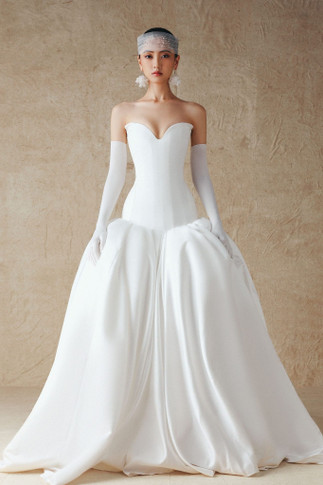 Strapless Silk Taffeta Gown