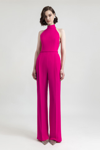 Halter-Cut Neckline Jumpsuit