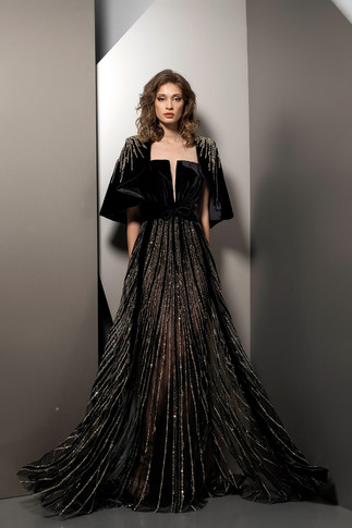 Bolero Embellished A-Line Gown