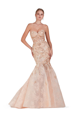 Strapless Fit and Flared Gown
