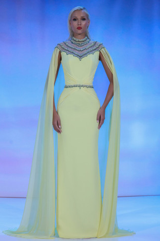 Crepe and  Mousseline Gown
