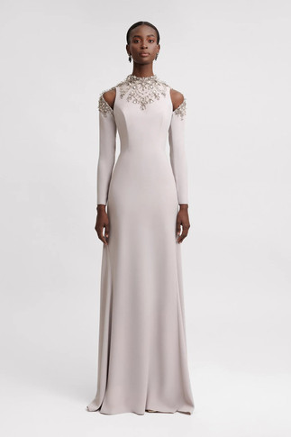 Shoulder Cut-Out Gown