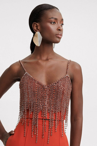 Beaded Cropped Top