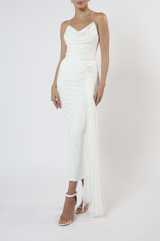 Scuba Crepe Chiffon  Dress