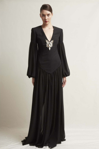 Ambra Cady Georgette Gown