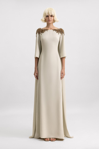 Three-Quarter Sleeves Gown