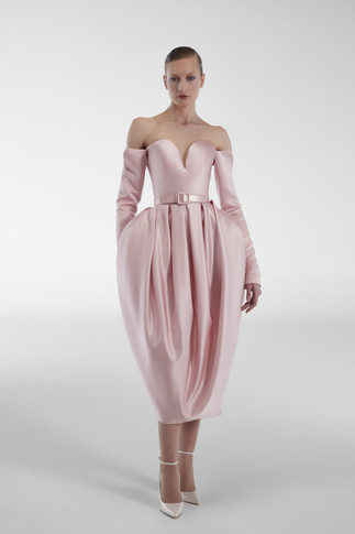 Satin Midi Dress