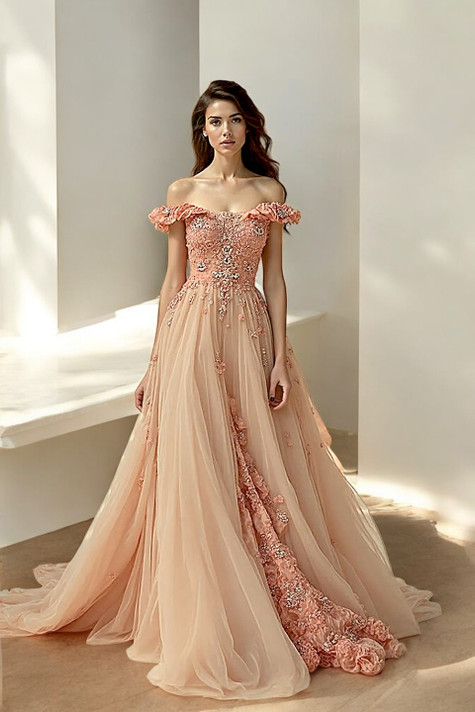 Off Shoulder Qalbi Gown