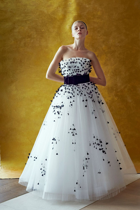 Lavinia Strapless Pleated Tulle Ball Gown