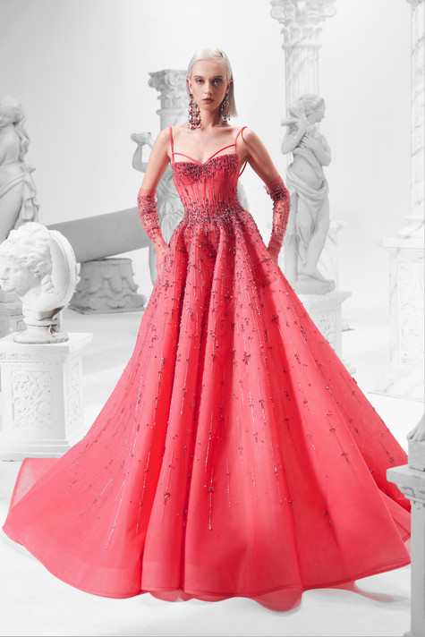 Embellished A-Line Sleeveless  Gown