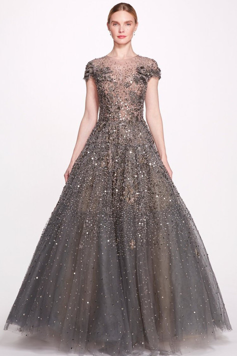 Illusion Tulle Ball Gown