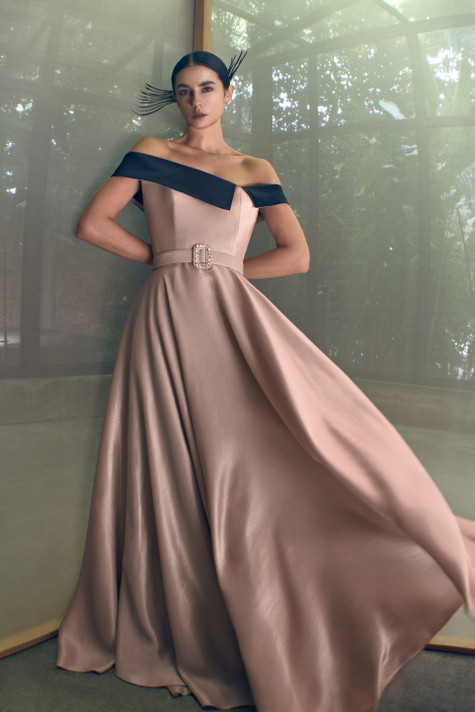 Clover Off Shoulder Gown