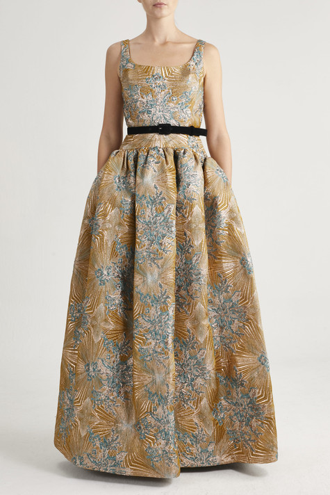 Ruby Brocade Gown