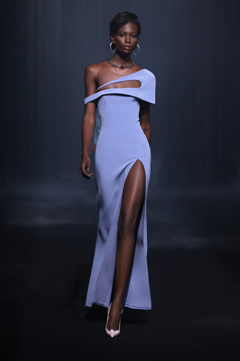 Asymmetrical Collar Dress