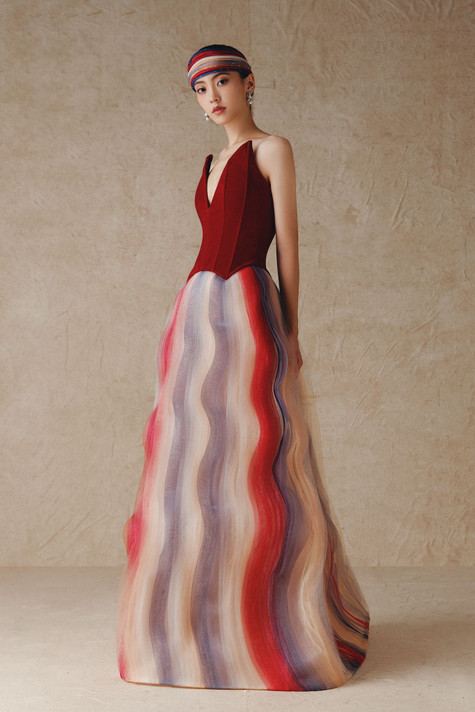 Velvet Corset Maxi Gown