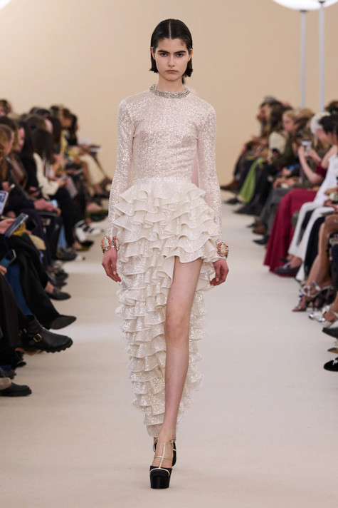 Sequin Top with Ruffled Skirt