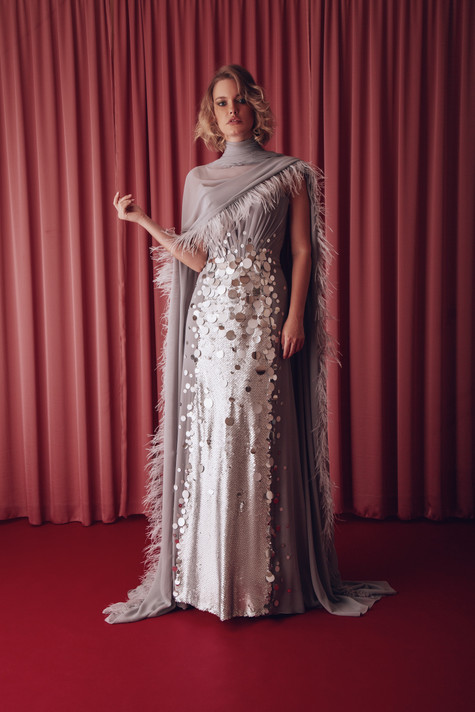 Mabel Embellished Sleeveless Gown