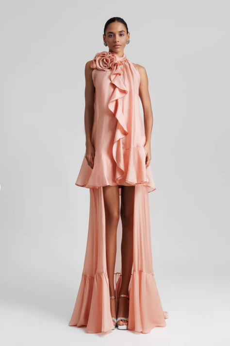 Sleeveless High-Collar Dress