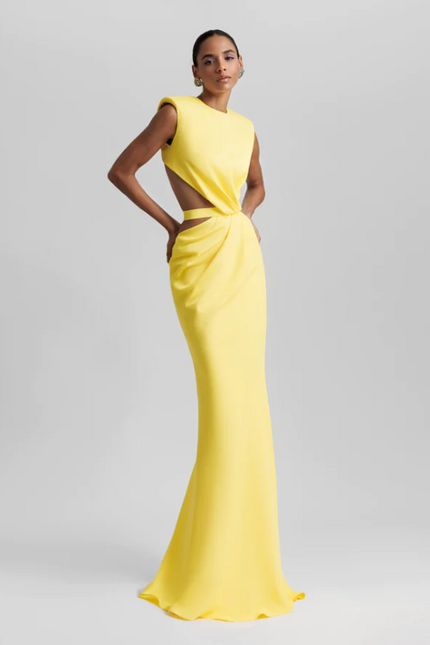 Sleeveless Dress with Cut-Outs