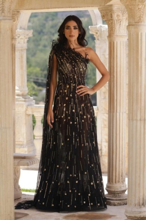 Beaded  Tulle   Gown