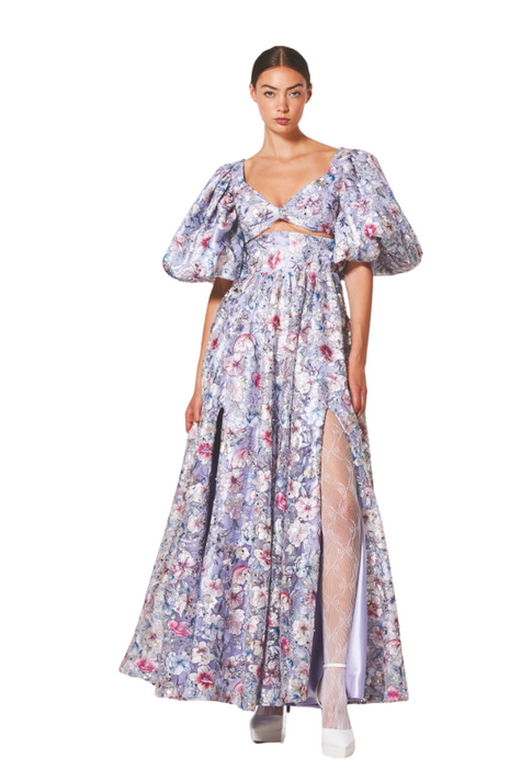 Violet Floral Dress