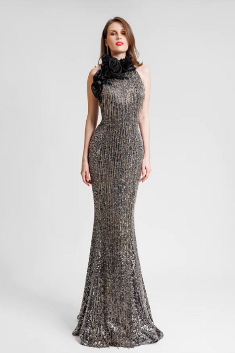 Floral Sequin Dress