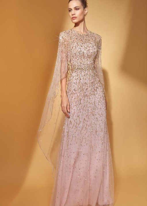 Delphine Cape Gown
