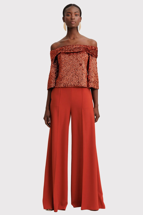 Off-Shoulders Sequins Set