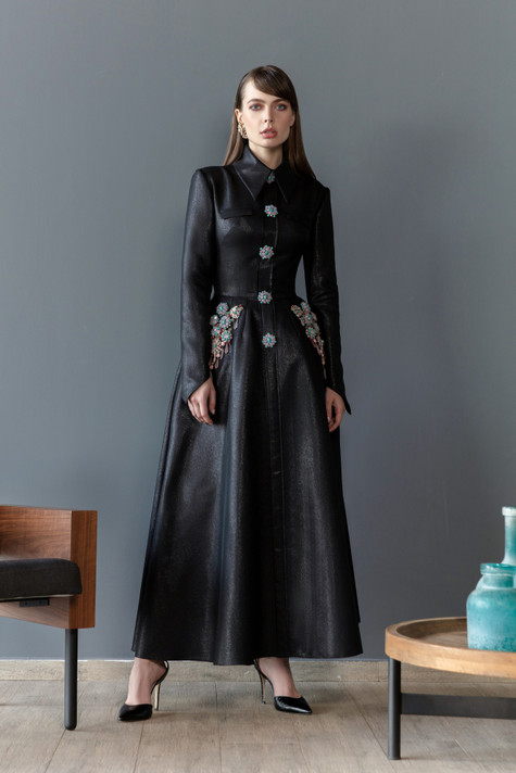 Brocade Midi Dress