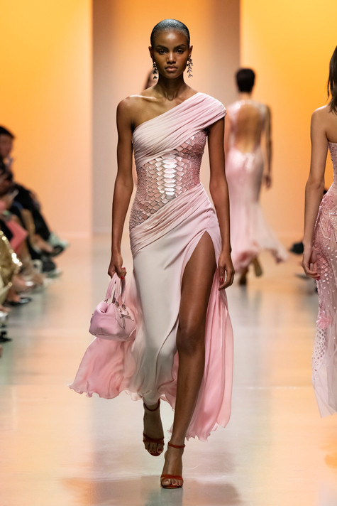 One-Shoulder Georgette Dress