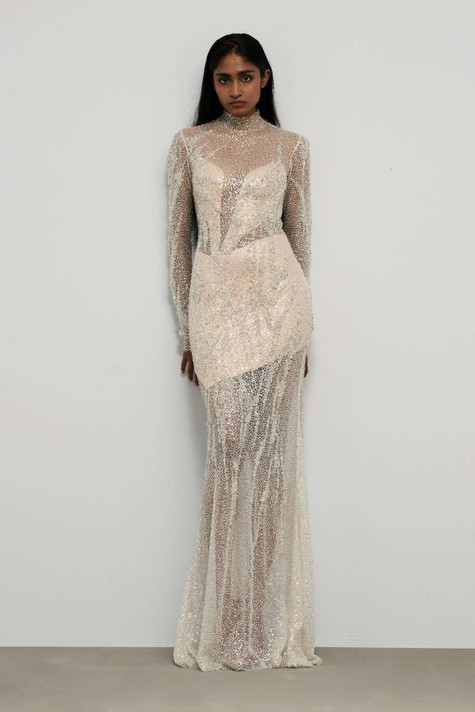 Moonstone Column Gown