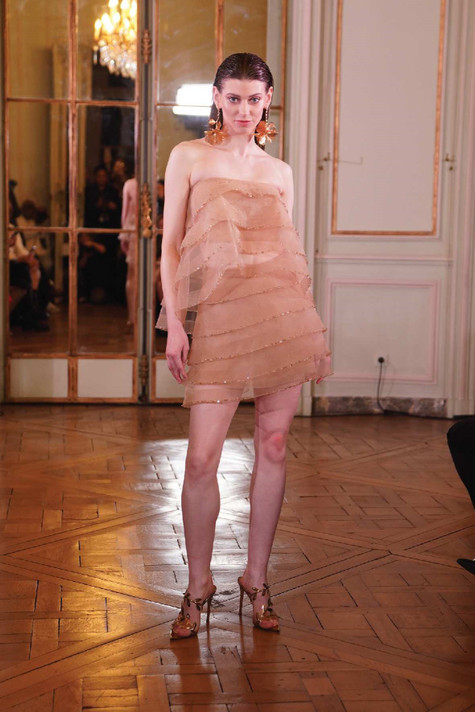 Strapless Layered Cocktail Dress