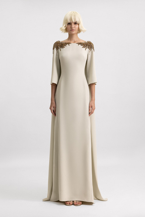 Three-Quarter Sleeves Gown