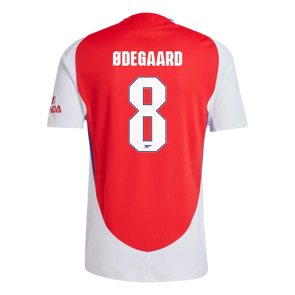 ØDEGAARD #8 Arsenal 24/25 Authentic Men's Home Shirt - Arsenal Font