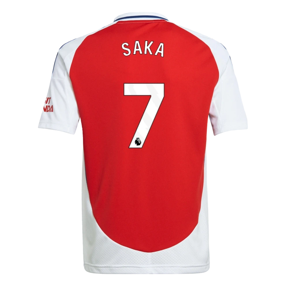 SAKA #7 Arsenal 24/25 Kid's Home Shirt and Shorts - PL Font